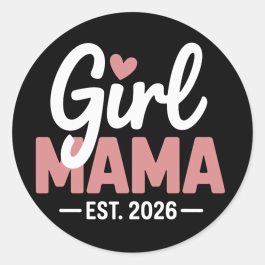 Sticker Rond Future Maman 2026 Révélation de Grossesse Nouvelle (Devant)