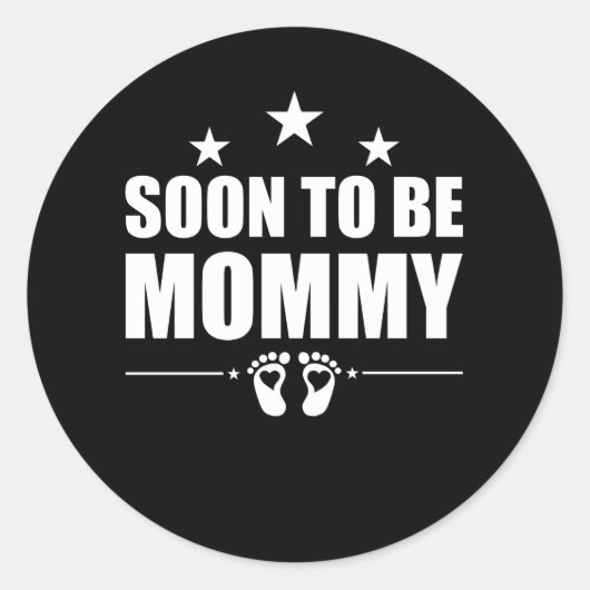 Sticker Rond Future Maman Annonce de Grossesse Révélation Maman (Devant)