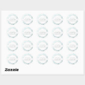 Sticker Rond Future Mme Turquoise Wreath Wedding (Feuille)