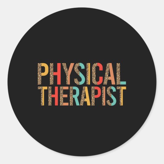 Sticker Rond Future physiothérapeute Assistant Leopard Pta St (Devant)
