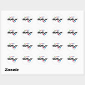Sticker Rond Future Skydiver (Feuille)