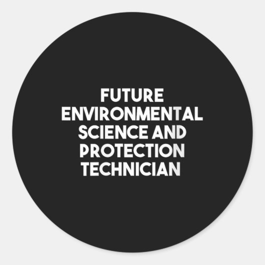 Sticker Rond Futures Sciences De l'environnement Et (Devant)