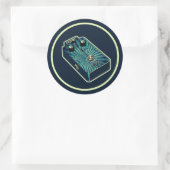 Sticker Rond Fuzz bleu aqua (Sac)