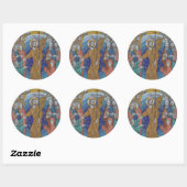 Sticker Rond [fuzzy]Icon (Feuille)
