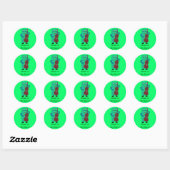Sticker Rond FuzzyBassPlayer (Feuille)
