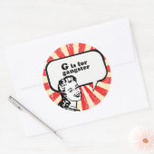 STICKER ROND G EST POUR GANGSTA (Enveloppe)
