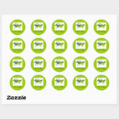 Sticker Rond G est pour Grasshopper (Feuille)