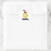 Sticker Rond G est pour la FILLE (Sac)