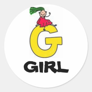Sticker Rond G est pour la FILLE