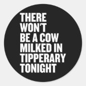Sticker Rond Gaa Tipperary Irlandais Hurling - Irlande Tee - sh (Devant)