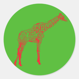 Sticker Rond Gabarit rouge
