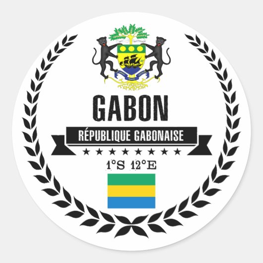 Sticker Rond Gabon (Devant)