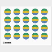 Sticker Rond Gabon (Feuille)