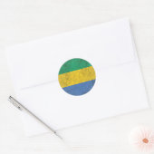 Sticker Rond Gabon (Enveloppe)
