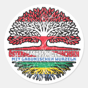 Sticker Rond Gabon Arbre autrichien