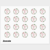 Sticker Rond Gaelic Merry Christmas Wreath, Nollaig shona duit (Feuille)