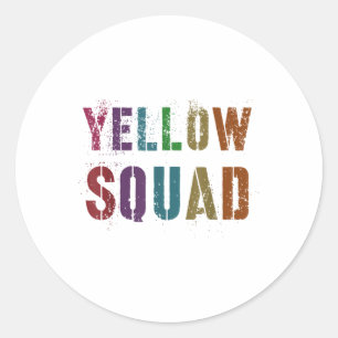 Sticker Rond Gagnants de la guerre de l'Escadron Jaune vintage