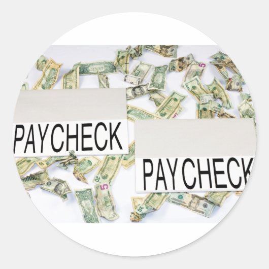 Sticker Rond Gagner à payer (Devant)