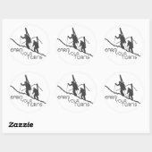 Sticker Rond Gagnez vos tours (Feuille)
