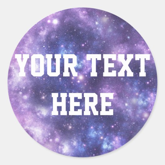 Sticker Rond Galaxie personnalisée (Devant)