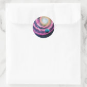 Sticker Rond Galaxie Rose (Sac)