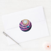 Sticker Rond Galaxie Rose (Enveloppe)