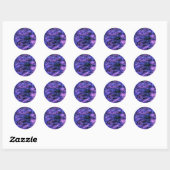 Sticker Rond Galaxie spatiale bleue et violet arrière - plan av (Feuille)
