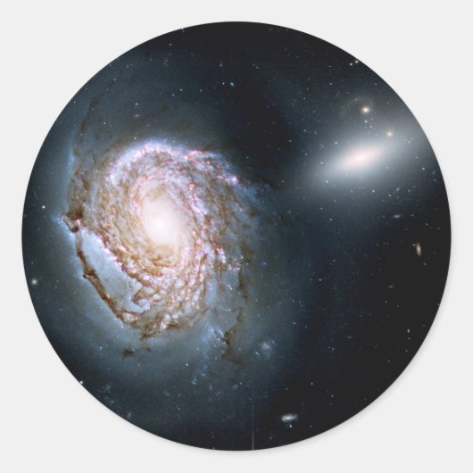 Sticker Rond Galaxie spirale NGC 4911 dans la grappe coma (Devant)