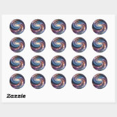 Sticker Rond Galaxie spirale vibrante (Feuille)