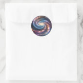 Sticker Rond Galaxie spirale vibrante (Sac)