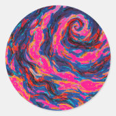 Sticker Rond Galaxie spirale violette (Devant)