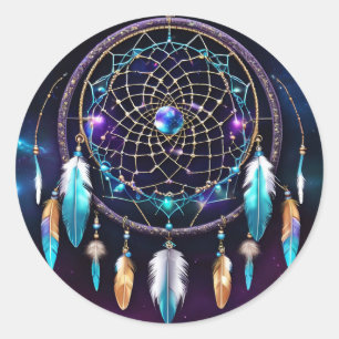 Sticker Rond Galaxy Dreamcatcher