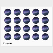 Sticker Rond Galaxy étoiles de l'espace extra-atmosphérique éto (Feuille)
