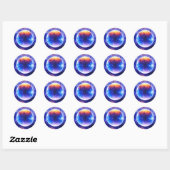 Sticker Rond Galaxy planet and nebula (Feuille)
