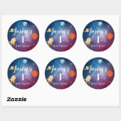 Sticker Rond Galaxy Rocket Cinémas Enfants 1er Anniversaire (Feuille)