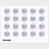 Sticker Rond Galaxy Star Merci Mariage moderne (Feuille)