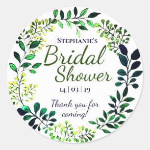 Sticker Rond Galerie de peinture à l'aquarelle   Remerciements 