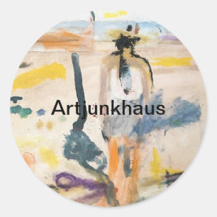 Sticker Rond Galveston Abstrait Texas Jeff Hankamer Artjunkhaus