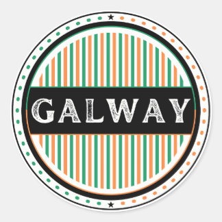 Sticker Rond Galway City Pride Emblem – Irish Identity