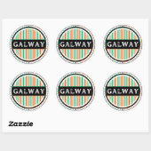 Sticker Rond Galway City Pride Emblem – Irish Identity (Feuille)