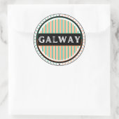 Sticker Rond Galway City Pride Emblem – Irish Identity (Sac)