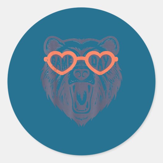 Sticker Rond Game Day Bear  (Devant)