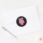 Sticker Rond Game Day Volleyball Breast Cancer Awareness Nk Rib (Enveloppe)