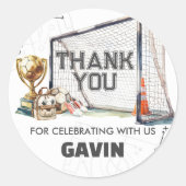 Sticker Rond Game On Soccer Boy Birthday (Devant)