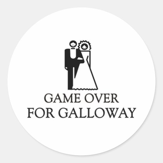 Sticker Rond Game Over For Galloway (Devant)