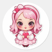 Sticker Rond Game Over? Never Love (Devant)