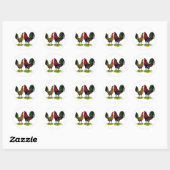 Sticker Rond Gamefowl Pair (Feuille)