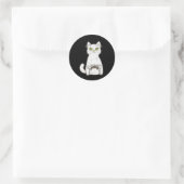 Sticker Rond Gamer Cat Video Game Controller Cute Gaming Geek G (Sac)