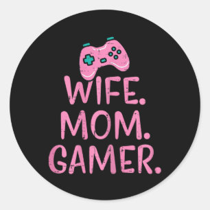 Sticker Rond Gamer Chemises Vidéo Jeu Garçons Hommes Fille Enfa