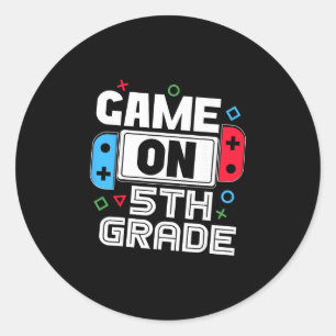 Sticker Rond Gamer Ck à l'école jeu drôle 5e année enfants garç